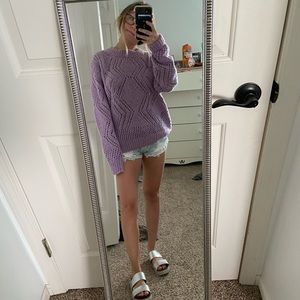 Purple knitted sweater